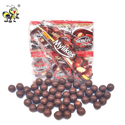 wholesale custom round chocolate ball halal milk compound sweets and chocolates candy