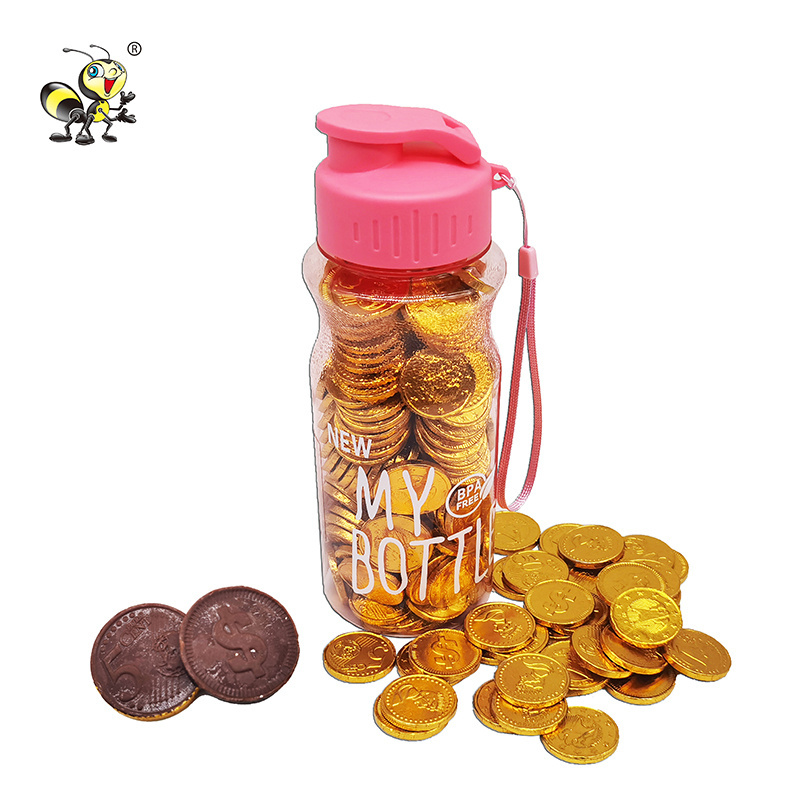 Chinese custom Chocolate gold coins top seller Gold coin Water Bottle Chocolate Coin