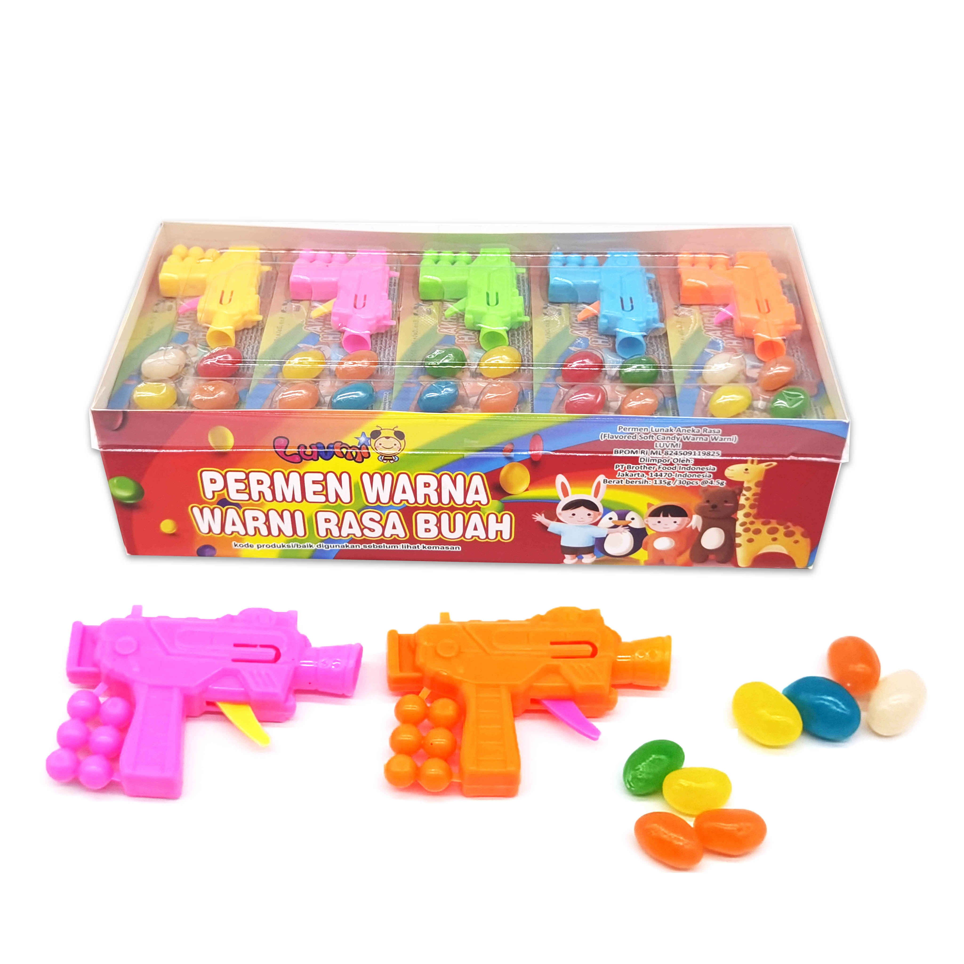 china wholesale shooting gun with candy kids toys jelly bean