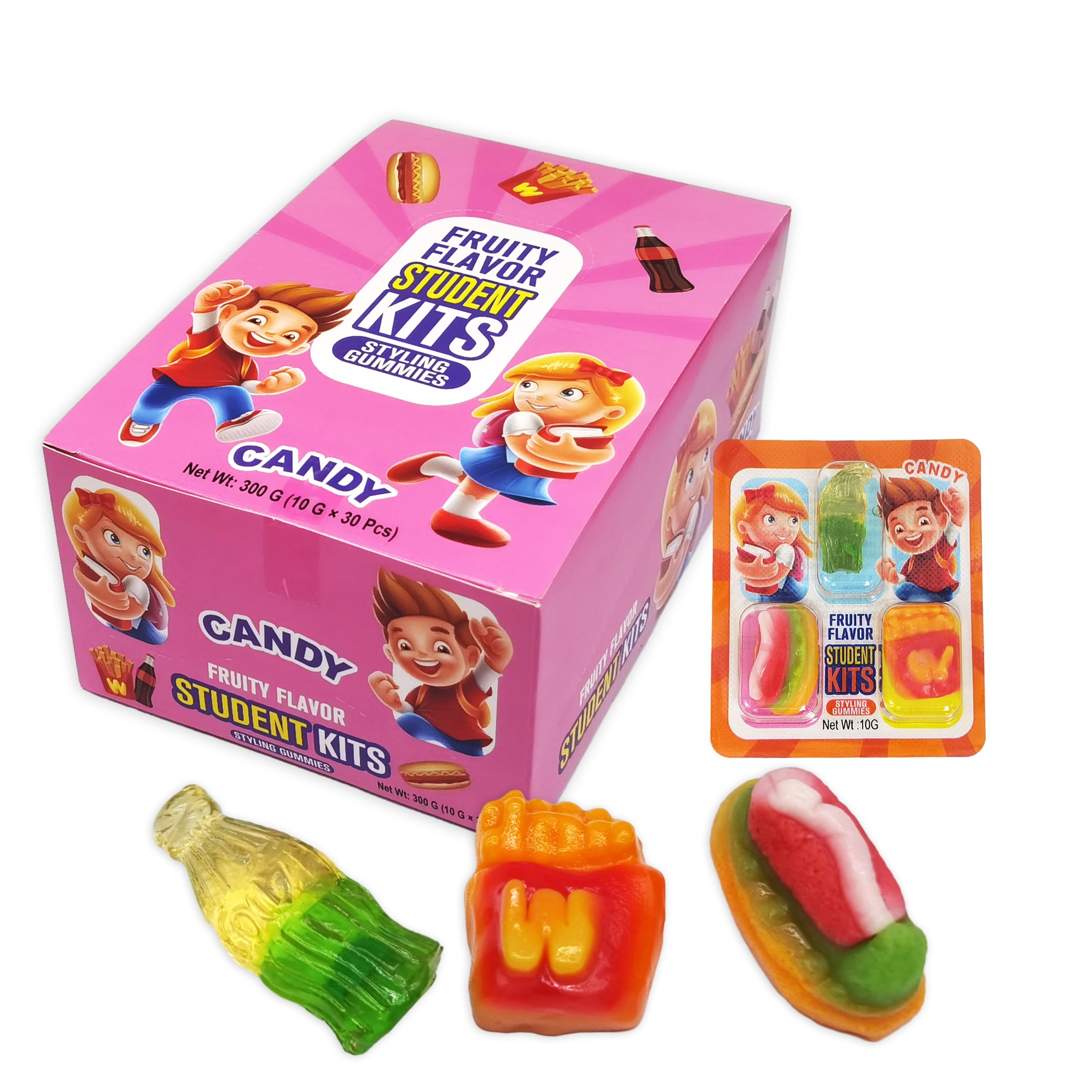 New Hot Sale kids 4d jelly sweets and candies halal Cola French fries hot dogs shape soft gummy candy supplier