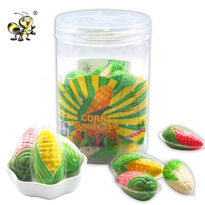 wholesale halal gummy corn candies snacks candy confectionery soft gomitas candy with jam