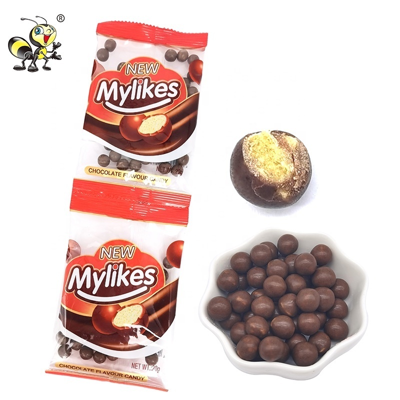 wholesale custom round chocolate ball halal milk compound sweets and chocolates candy