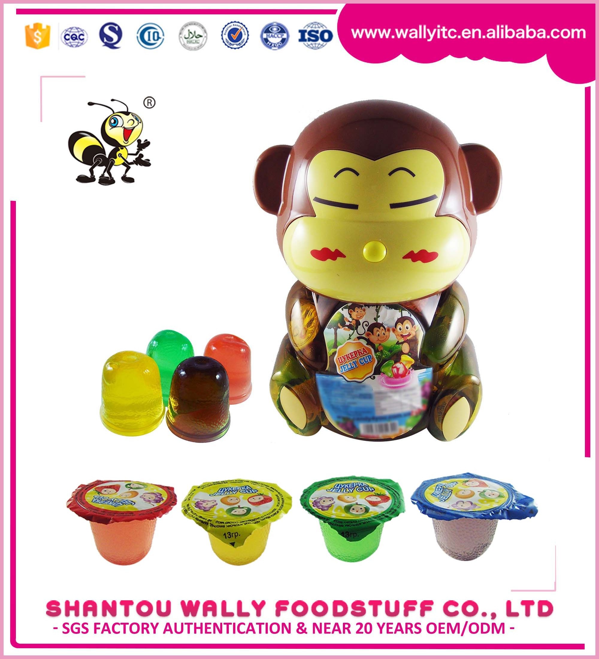 Sweet Taste Jelly Cup Candy Fruit And Candied Crystal Fruit Instant Pudding Animal Mini In Kid Snack Fruity Products Jelly