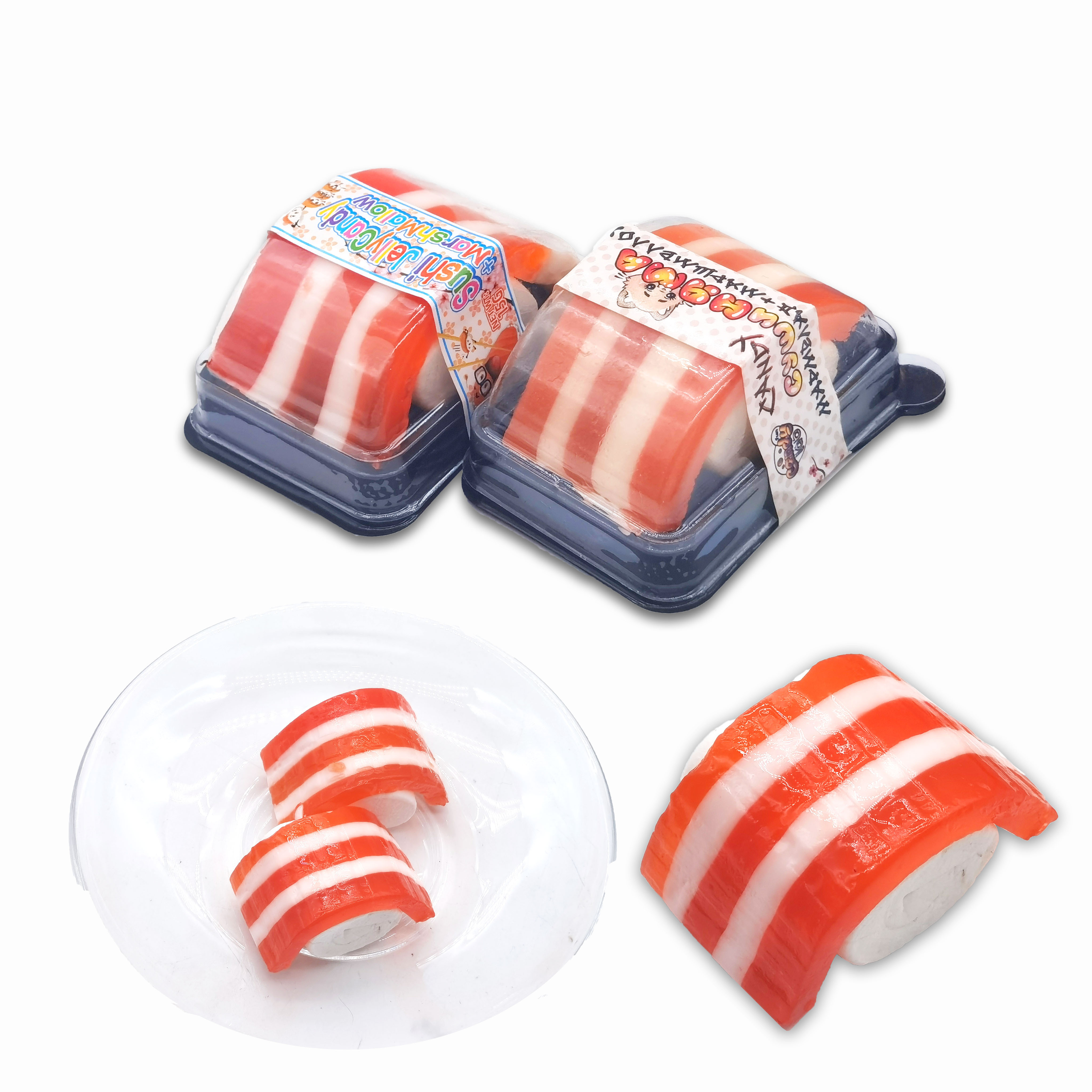 Wholesale Hot Sale sushi jelly gummy candy and marshmallow japanese candy