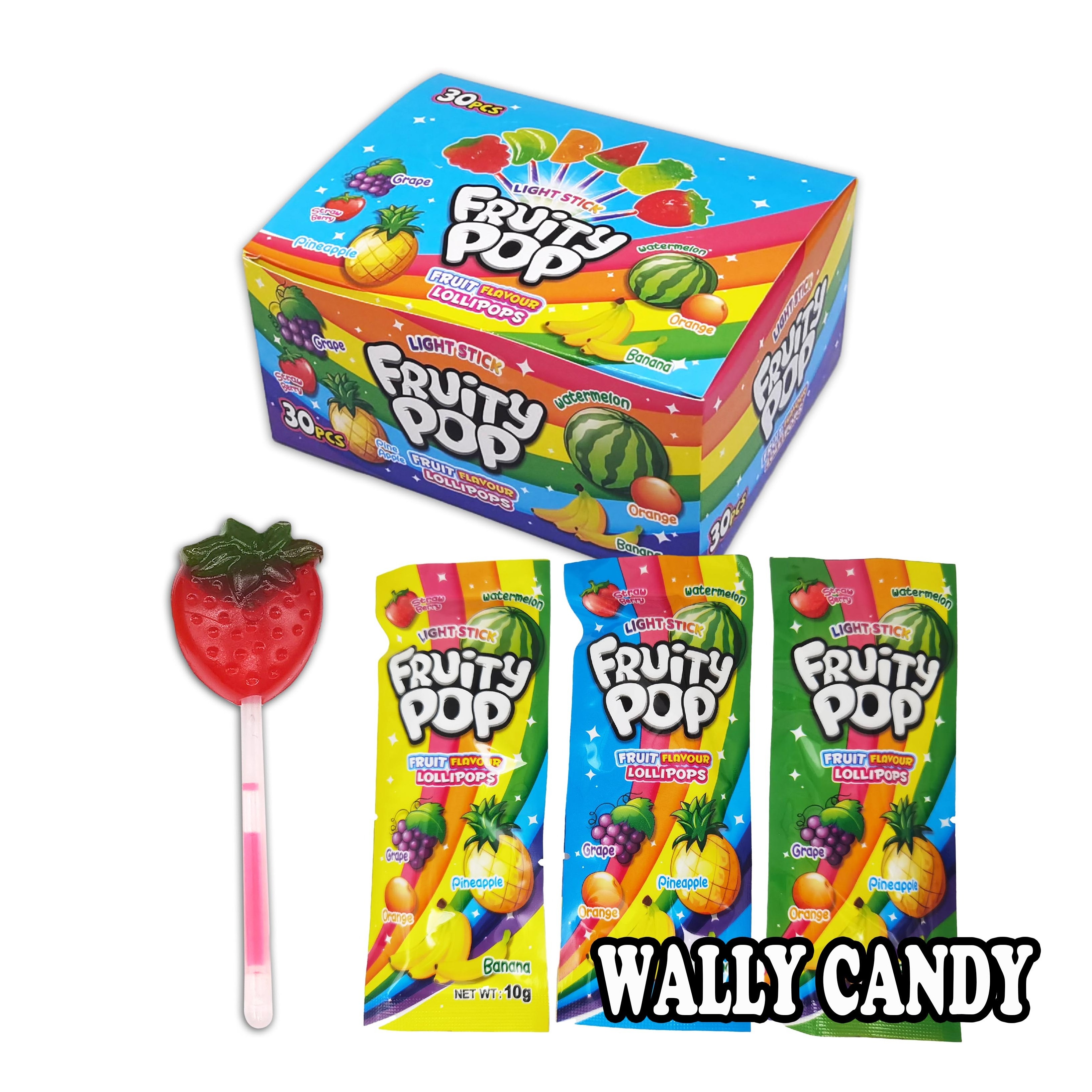 halal fruit shape glow stick lollipop candy wholesale imported sweets hard fruit pop lollipops