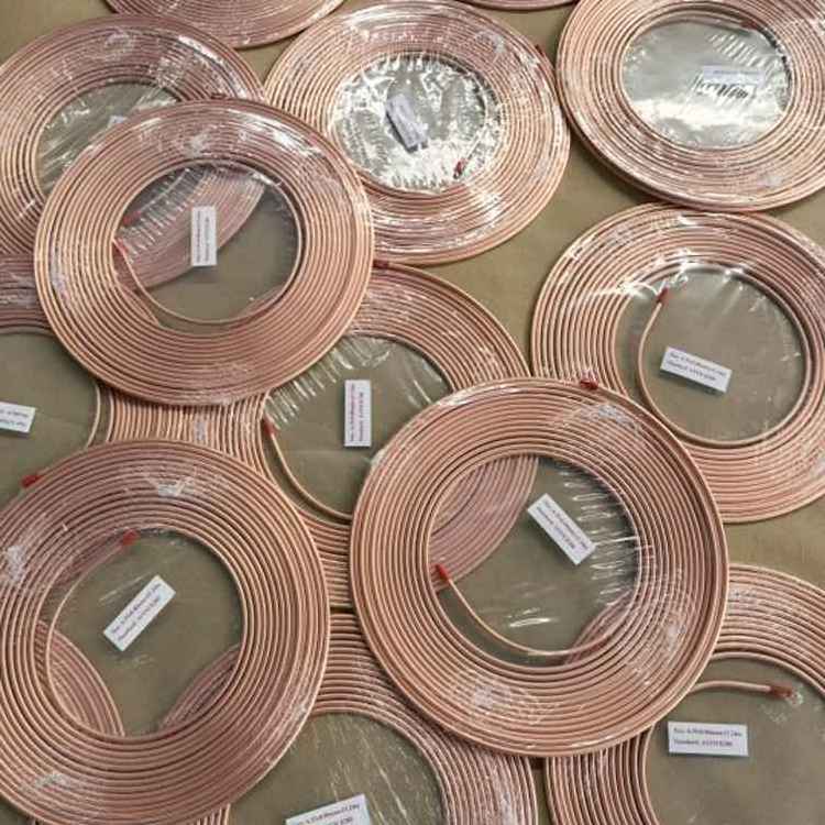 Flexible 3/4 3/8 7/8  Inch Copper Coil Pipes For Air Conditioning