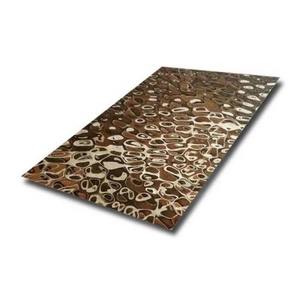 210 304 316 Water Ripples Decorative Gold Stainless Steel Sheet 304 Metal Wall Panel Water Ripple Stainless Steel Sheet