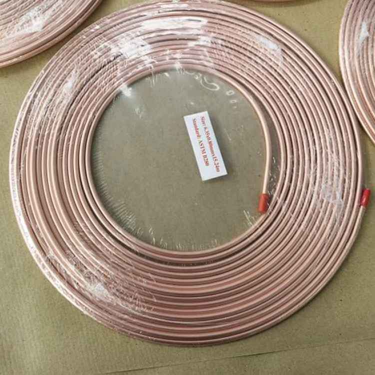 Flexible 3/4 3/8 7/8  Inch Copper Coil Pipes For Air Conditioning