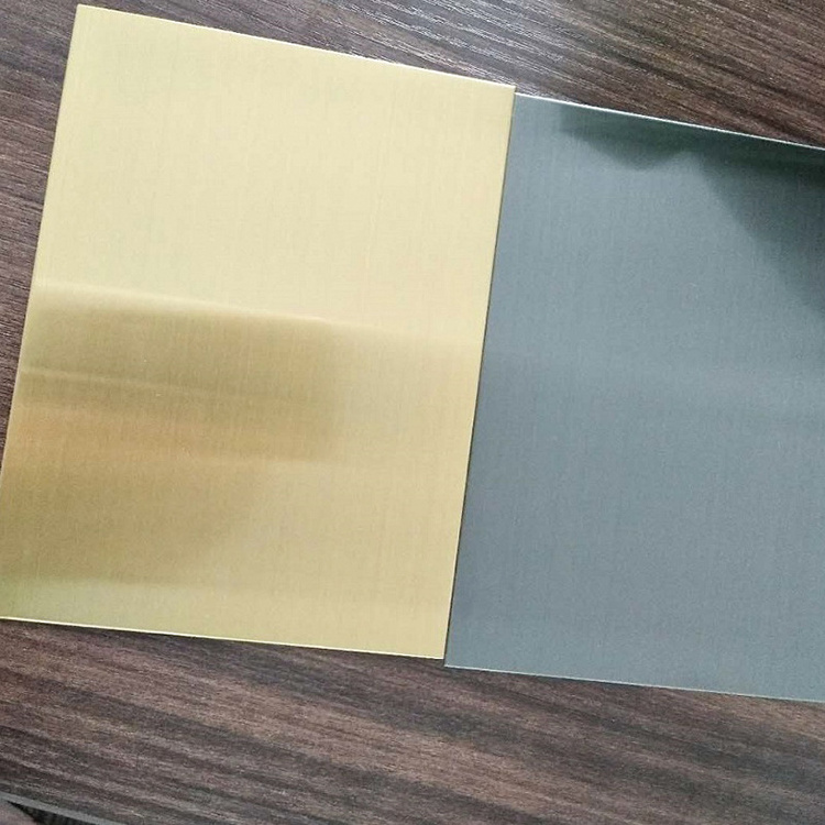 Hot selling stainless steel No.4 finish rose gold/champagne gold hairline stainless steel sheet