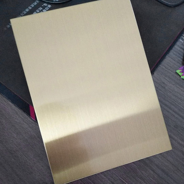 Hot selling stainless steel No.4 finish rose gold/champagne gold hairline stainless steel sheet