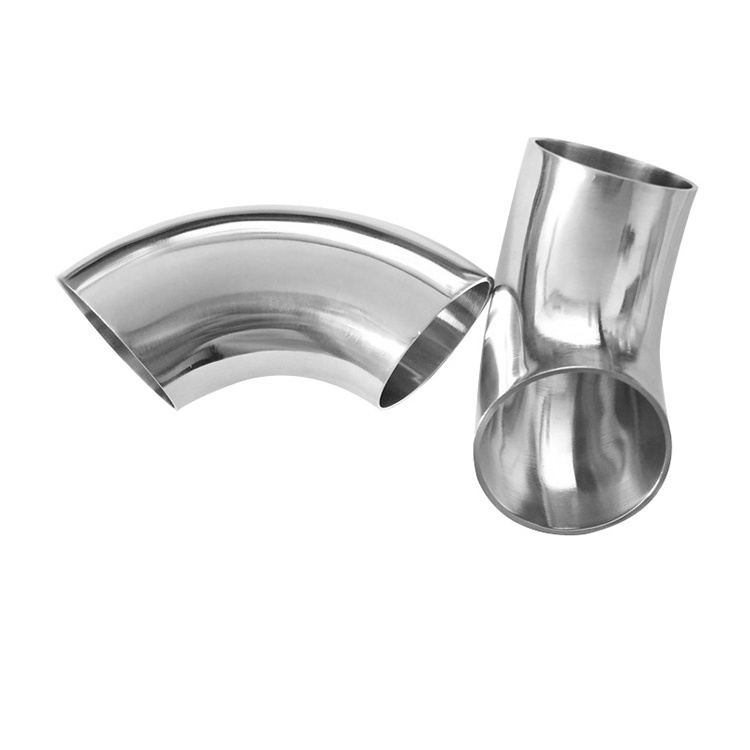 High Quality Sanitary Stainless steel 304 316L 201 316 309s 90 degree long elbow sanitary pipe fittings