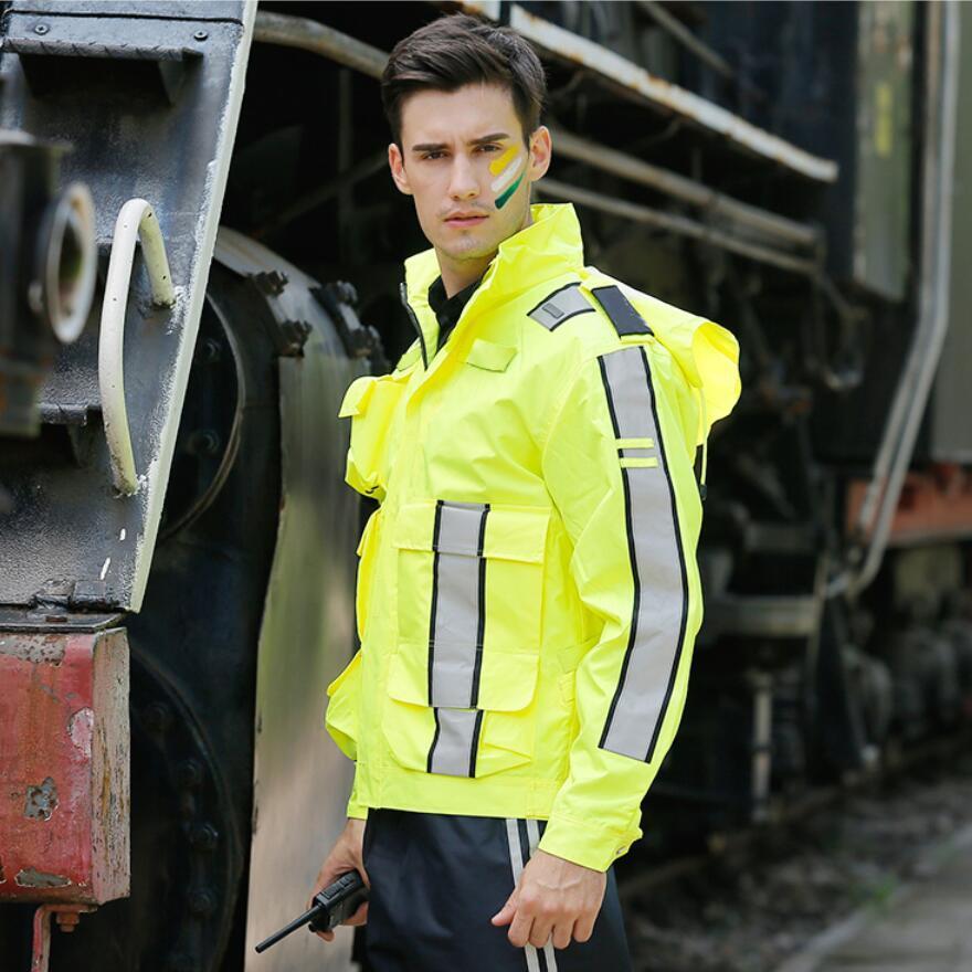 High Quality Reflective Clothing Raincoat Safety Work wear Jackets Custom Made High Visibility Safety Jacket