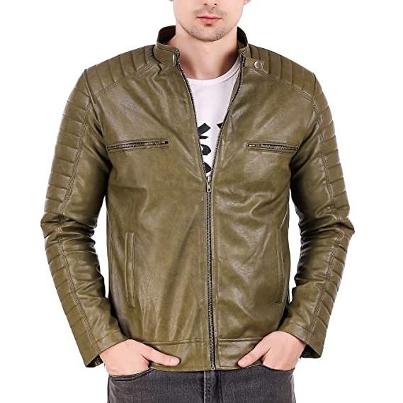 2023 Fashion Red Jacket Men 's PU Leather Jacket Personality Jacket Large Size Fashion Men' S Clothing