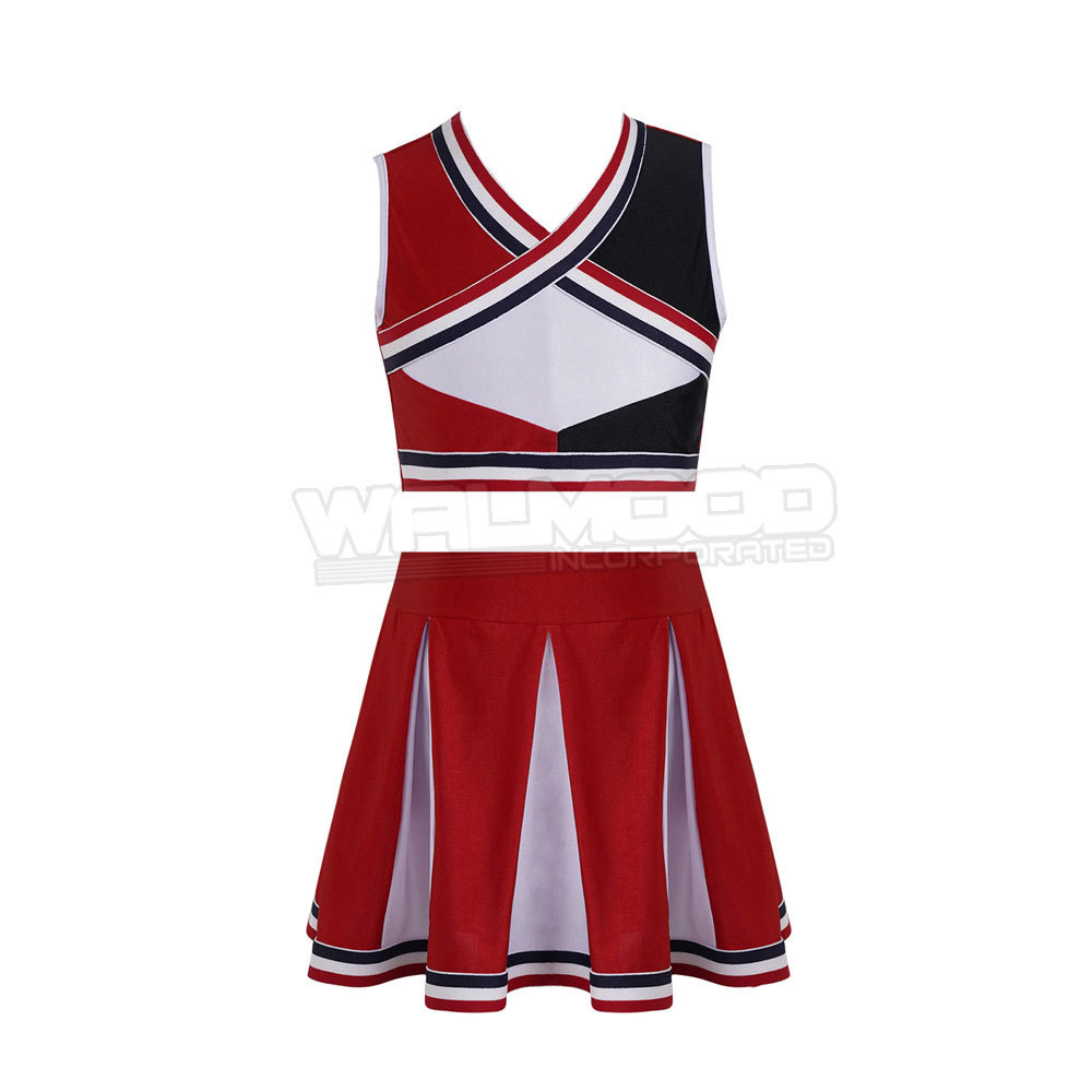 New Design High Quality Cheerleading Uniform Dress Top Quality New Women Black And Red Color Cheer Leading Uniform