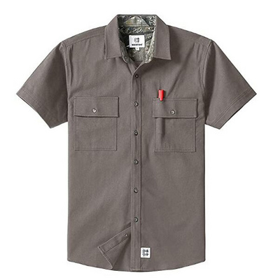 Custom Logo Polyester Cotton Short Sleeve Mens Uniform Work Shirts Hot Sale Customized Shirts Top Work Place Wear