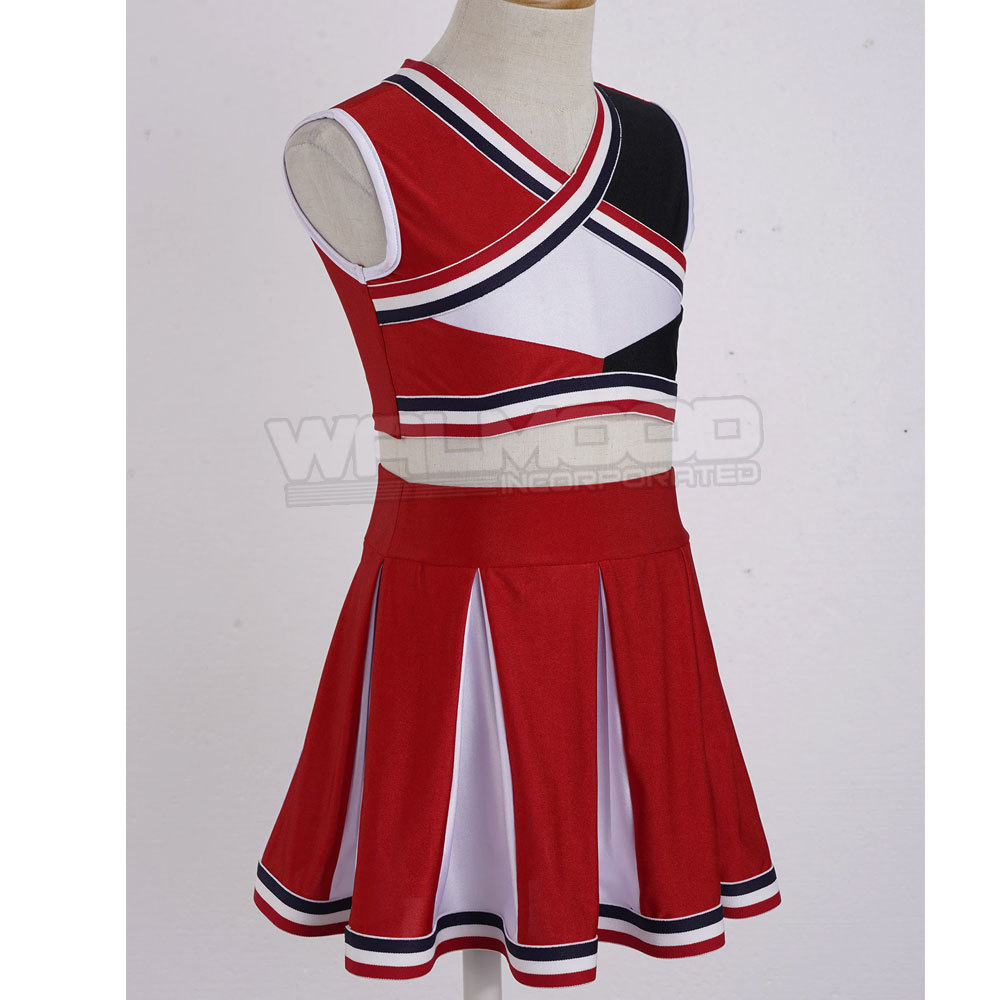 New Design High Quality Cheerleading Uniform Dress Top Quality New Women Black And Red Color Cheer Leading Uniform