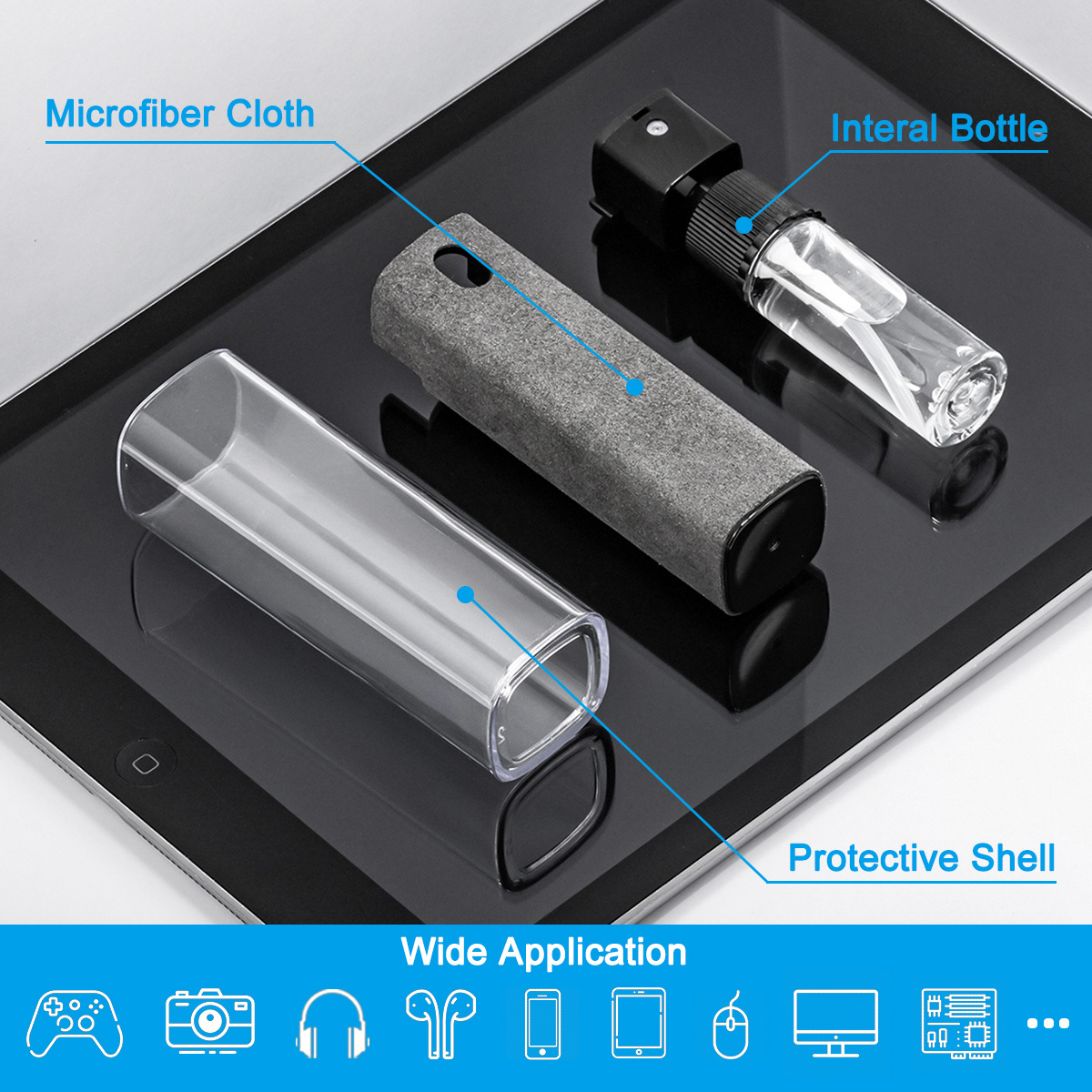 Mini Screen Cleaning Tool 2in1 Touch Screen Mist Cleaner Multi-functional Phone Screen Cleaner Spray