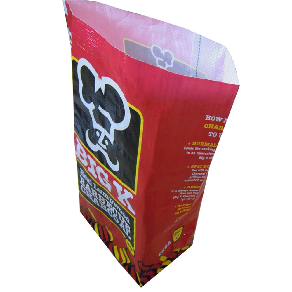 plastic BOPP laminated woven bag square bottom charcoal bag 5kg 8kg 10kg