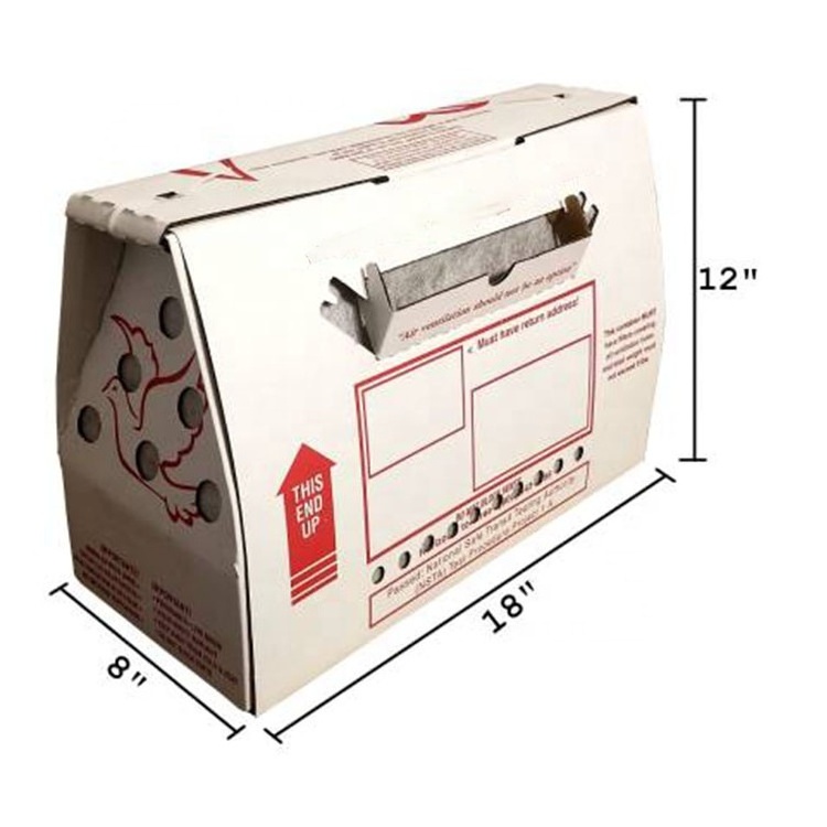 Vented shipping box pigeon chicken live bird shipping boxes