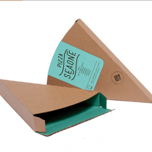 custom logo take away disposable paper triangle packaging box biodegradable cake pizza crepe box