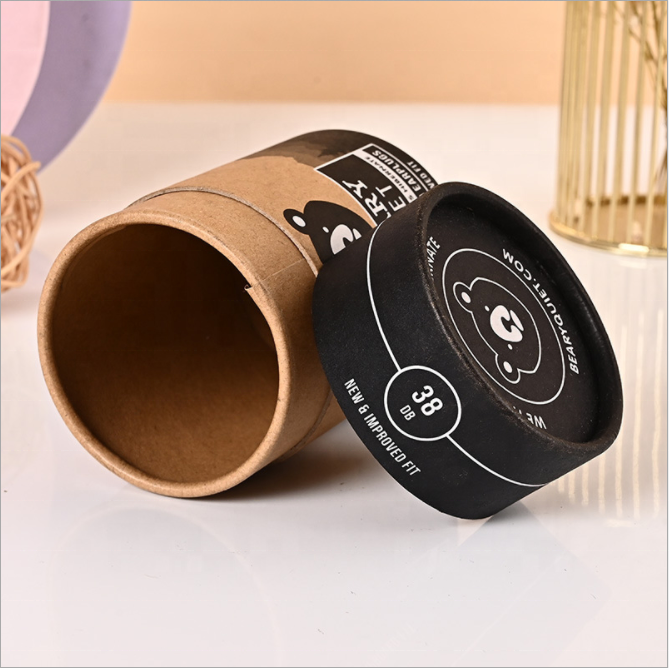 High-grade hot brown coffee packaging large paper tube can be customized logo wholesale