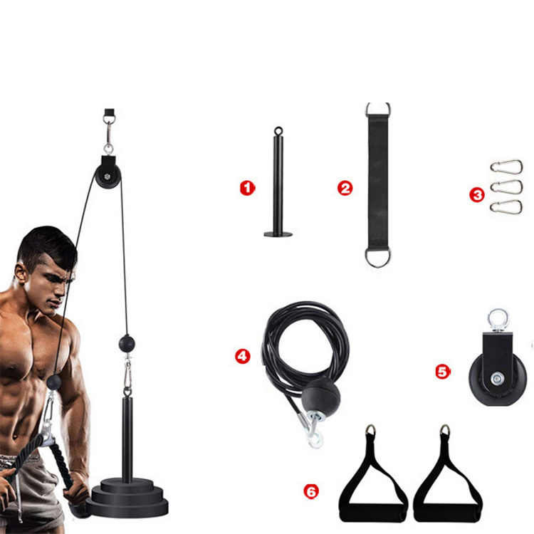 Complete  Tricep Bicep Exercises Fitness Lift Cable Pulley System