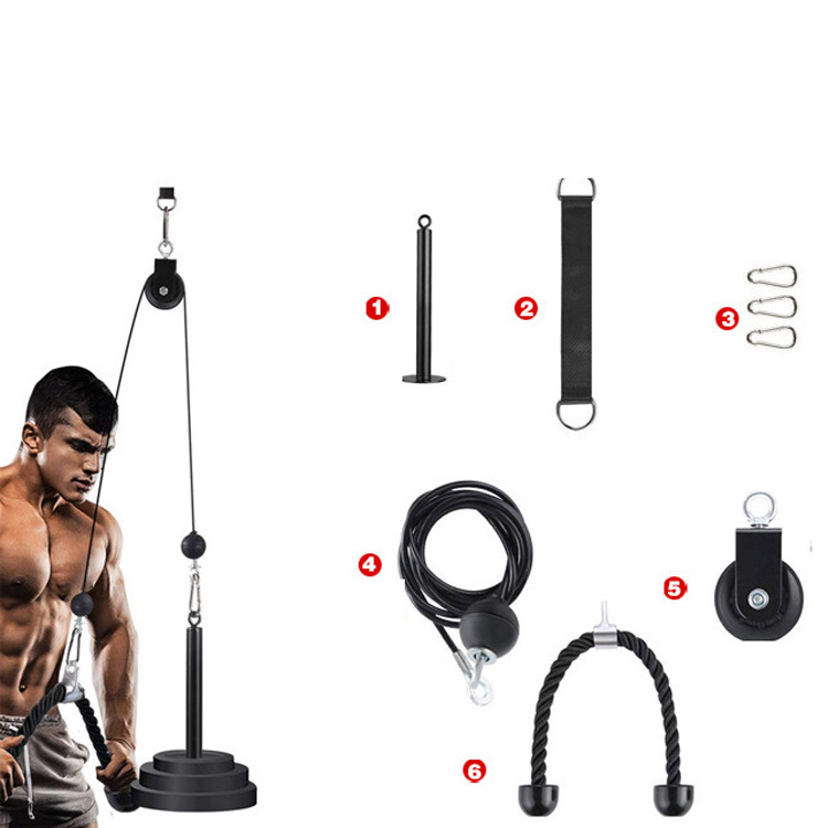 Complete  Tricep Bicep Exercises Fitness Lift Cable Pulley System