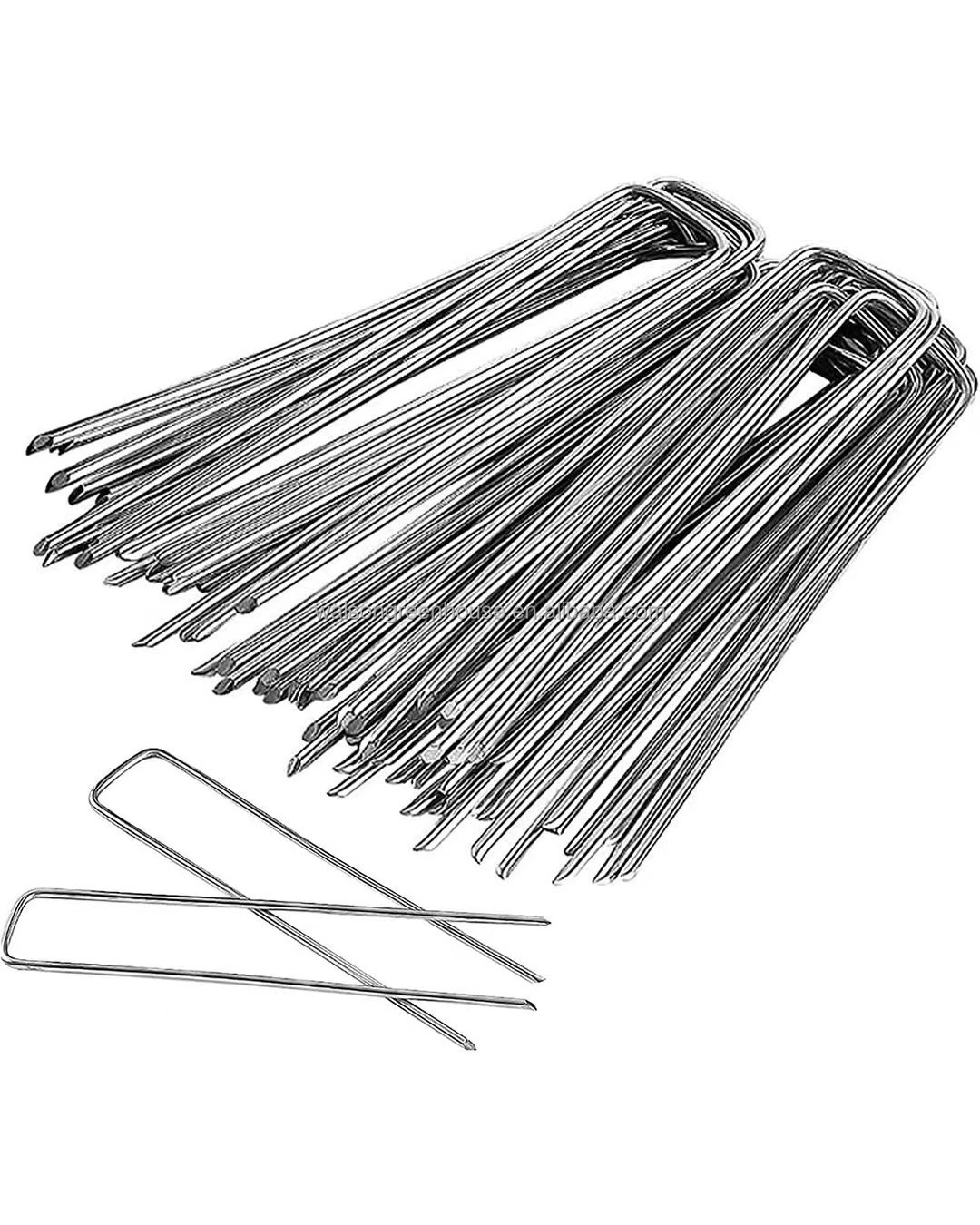 Stainless Steel Dowel Pins/galvanized U Shape Pins Ground Grass Cloth Steel Turf Pins U type Sod Staple