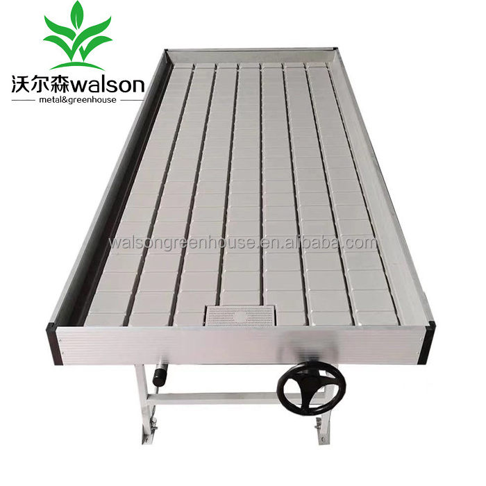 4x8 rolling hydroponic flood table growing trays