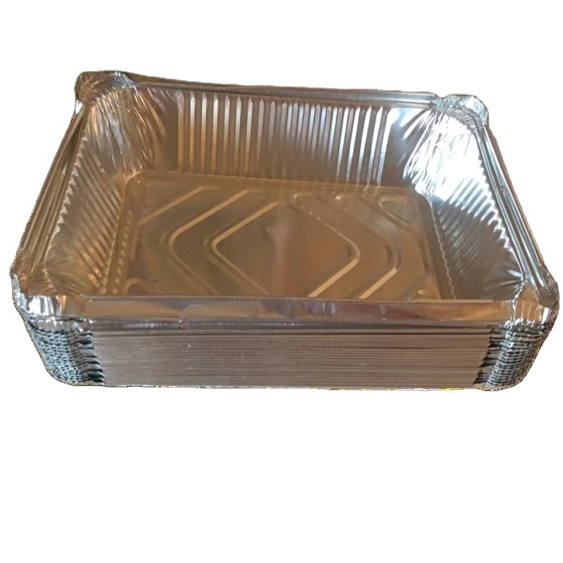 9700ml Large Aluminum Foil Tin Trays Rectangle Full Size Baking Containers Pie Dish Bbq Grill Plate