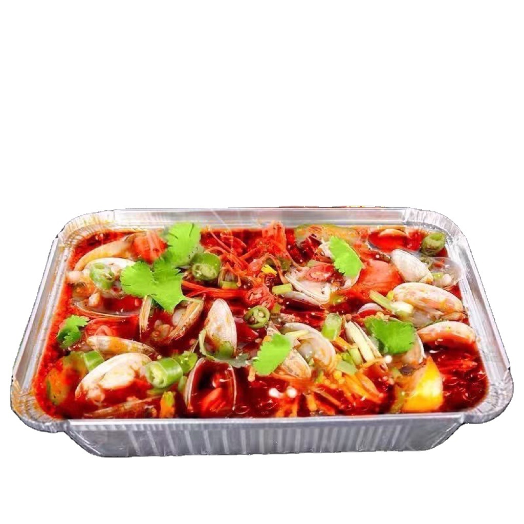 9700ml Large Aluminum Foil Tin Trays Rectangle Full Size Baking Containers Pie Dish Bbq Grill Plate