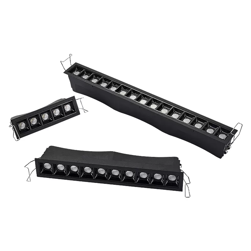 white black frame 2W 4W 10W 20W 30W trim downlight linear recessed led grille lights  laser blade led light spot lighting