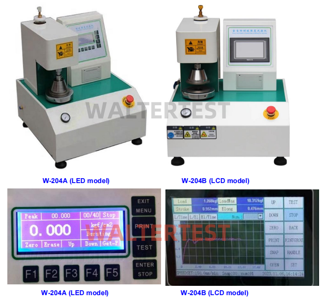 Chinese Top Brand WALTER Laboratory Testing Equipment Mullen Bursting Strength Tester