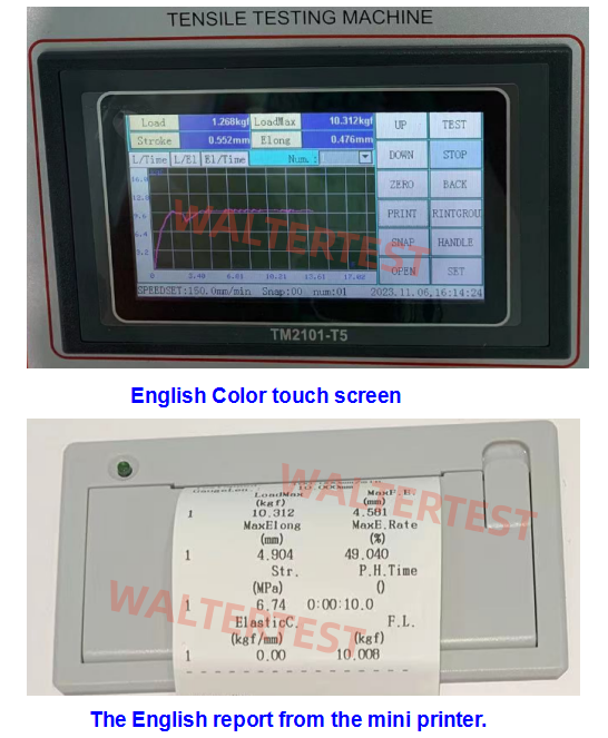 Chinese Top Brand WALTER ASTM D882 plastic sheet breaking force testing machine