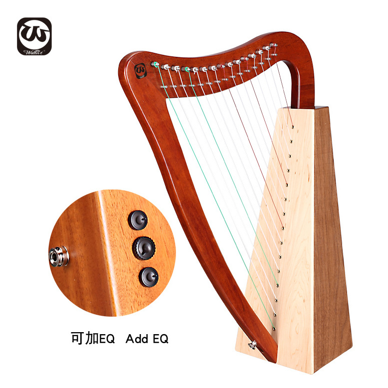 2023 newest Walter Classical 15 string harp with free bag,Mini harp, solid wood lyre harp string harp