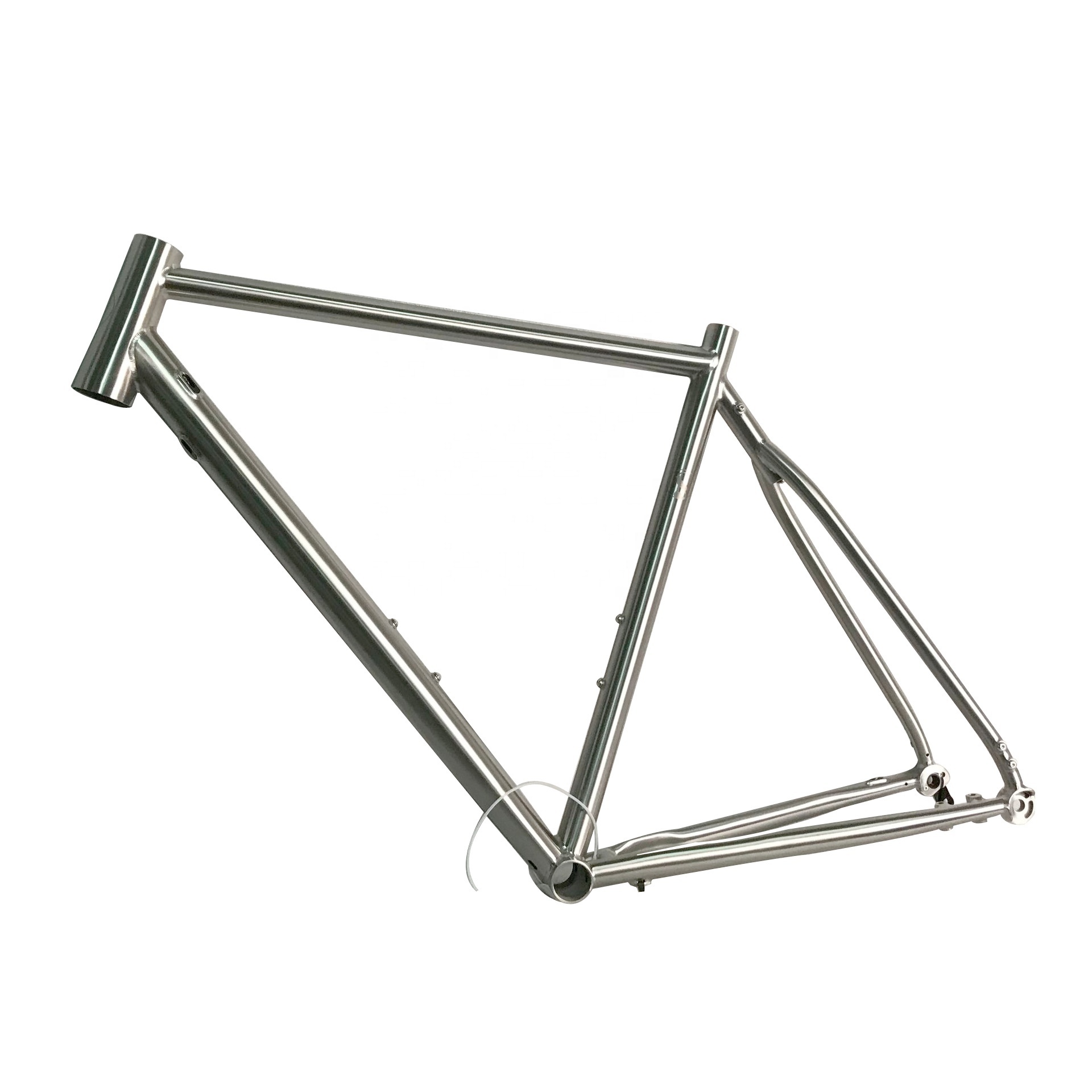 titanium road bike frame flat mount disc brake ti gravel  bike frame with thru axle dropout