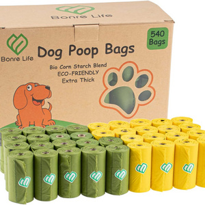 Hot Sell EN13432 Biodegradable Dog Poop Bags Disposable Pet Waste Bags