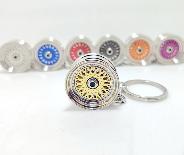 Car Parts Tyre Wheel Hub Keychain