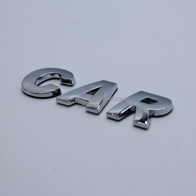 Custom 3D Chrome Car Letter Stickers Emblem Badge Automobile Sticker Design