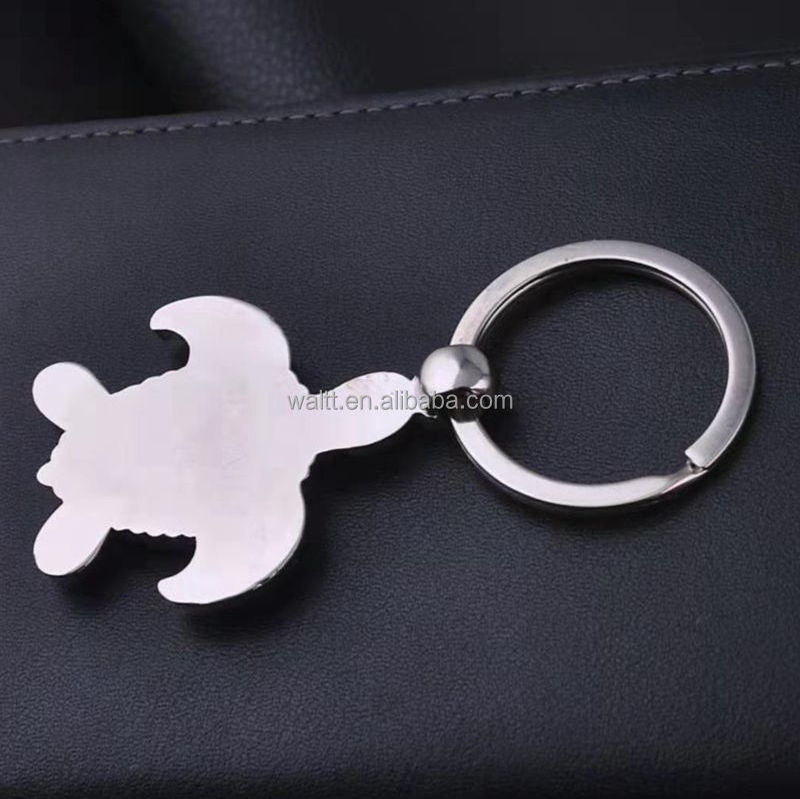 3D Silver Sea Turtle keychain Sea Animal Metal Keyring For Personalized Gifts