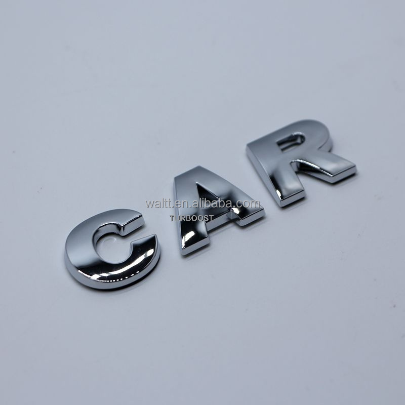 Custom 3D Chrome Car Letter Stickers Emblem Badge Automobile Sticker Design