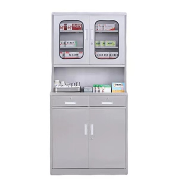 Customized Stainless Steel Cabinet Medical Storage Cabinet With Glass Door