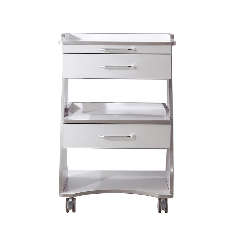 Mobile 4 Drawers Single Stainless Steel Medical Dental Clinic Assistant Cabinet