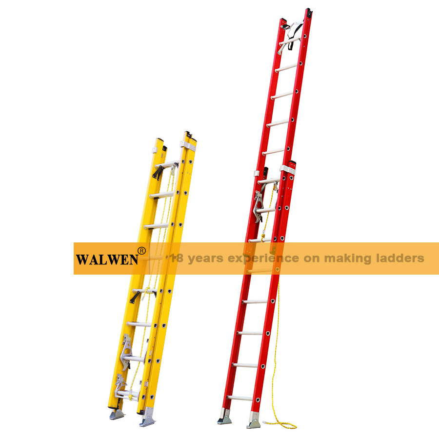 High Quality Good Price Fiberglass Fire Escape Ladder combination Extension Step telescopic Ladders