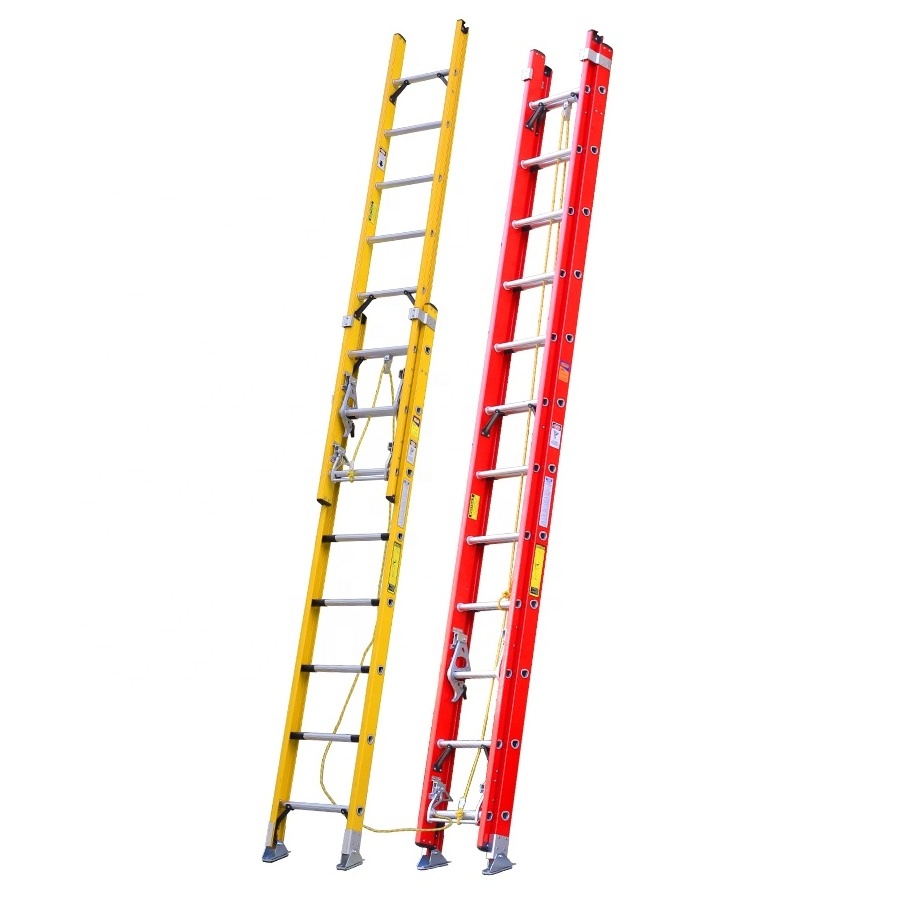 Factory customized live working fire-fighting ladder glass fiber reinforced plastic insulated ladder stair