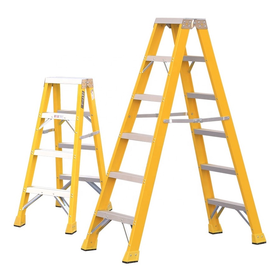 Fiberglass Twin Step Ladder En131/ANSI FRP Double Side Ladder