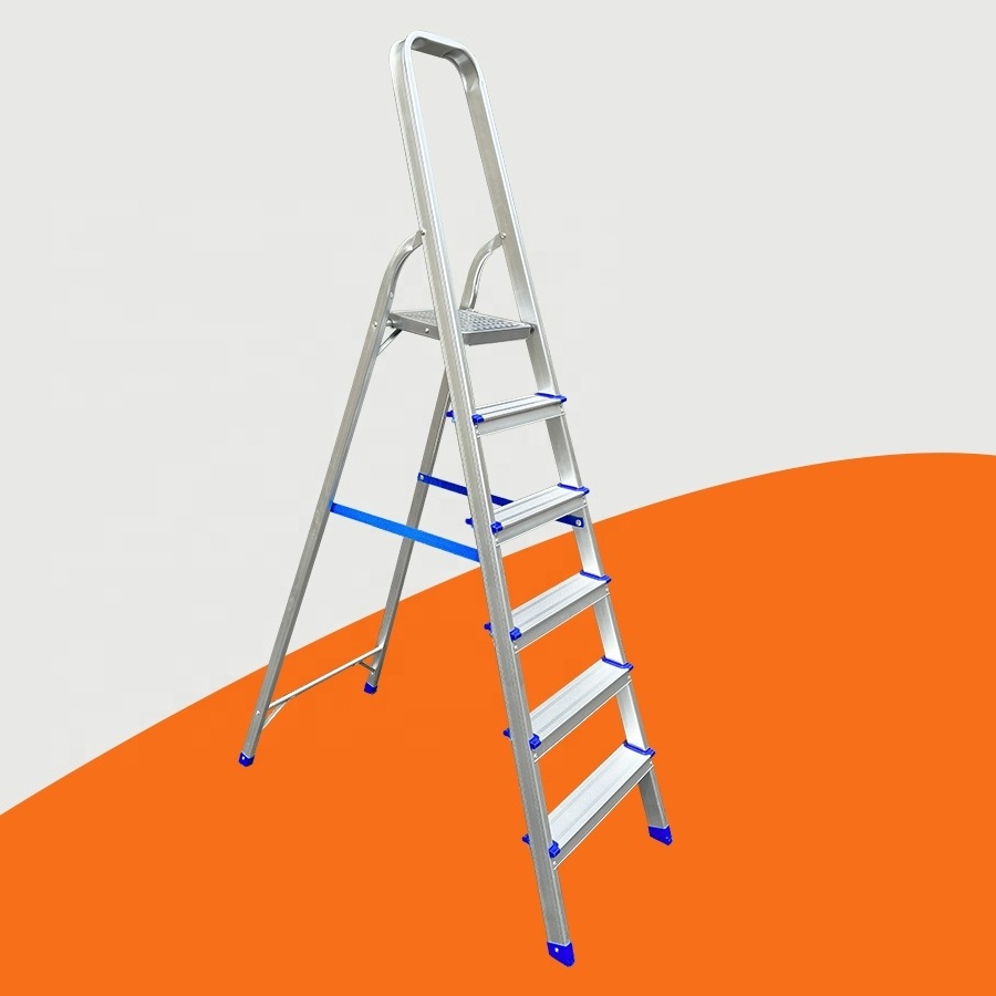 OEM Factory Anti-slip Ladder 6 Steps Folding Portable Household Step Ladders For Home Use