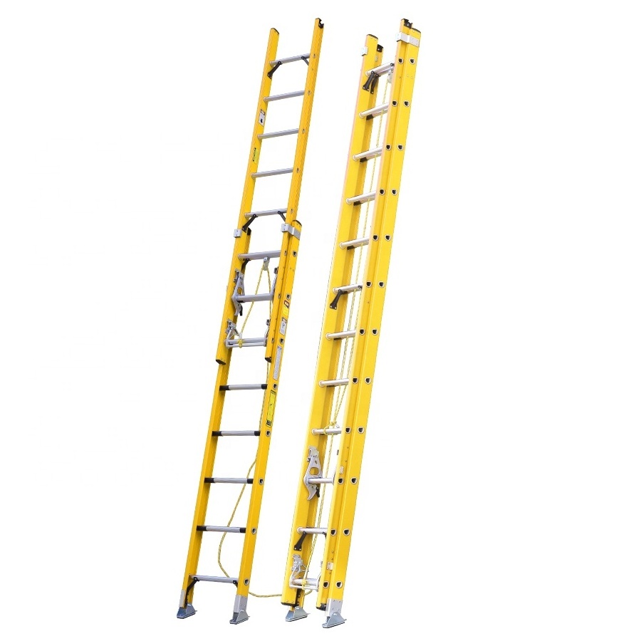 Factory customized live working fire-fighting ladder glass fiber reinforced plastic insulated ladder stair