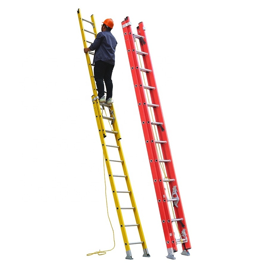 Factory customized live working fire-fighting ladder glass fiber reinforced plastic insulated ladder stair