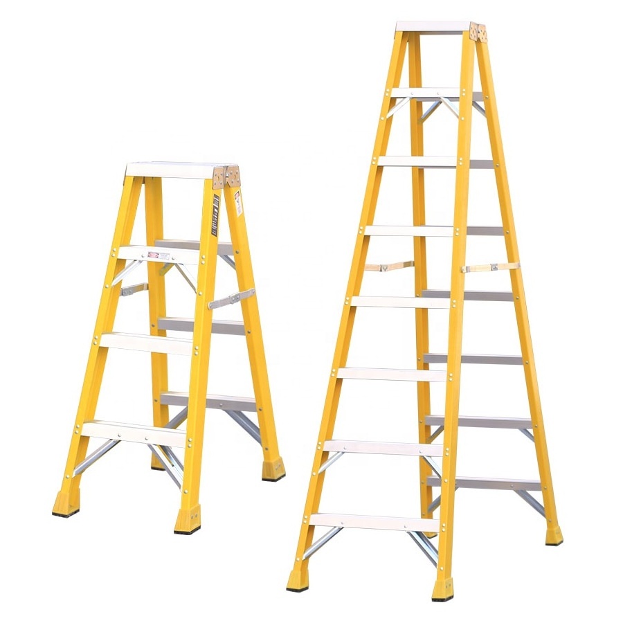 Fiberglass Twin Step Ladder En131/ANSI FRP Double Side Ladder